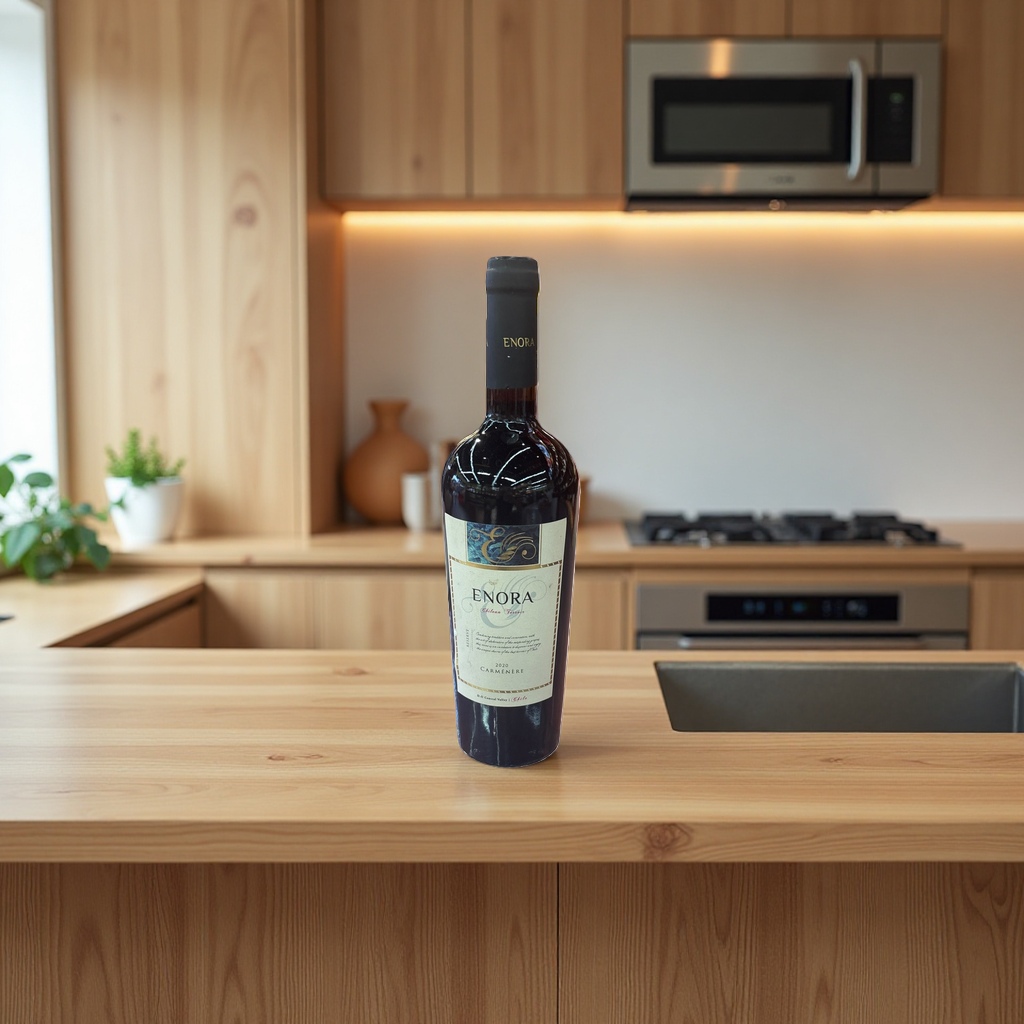 ENORA 2020 Camenere Dry Red Wine in red wine bottle Application Scenario