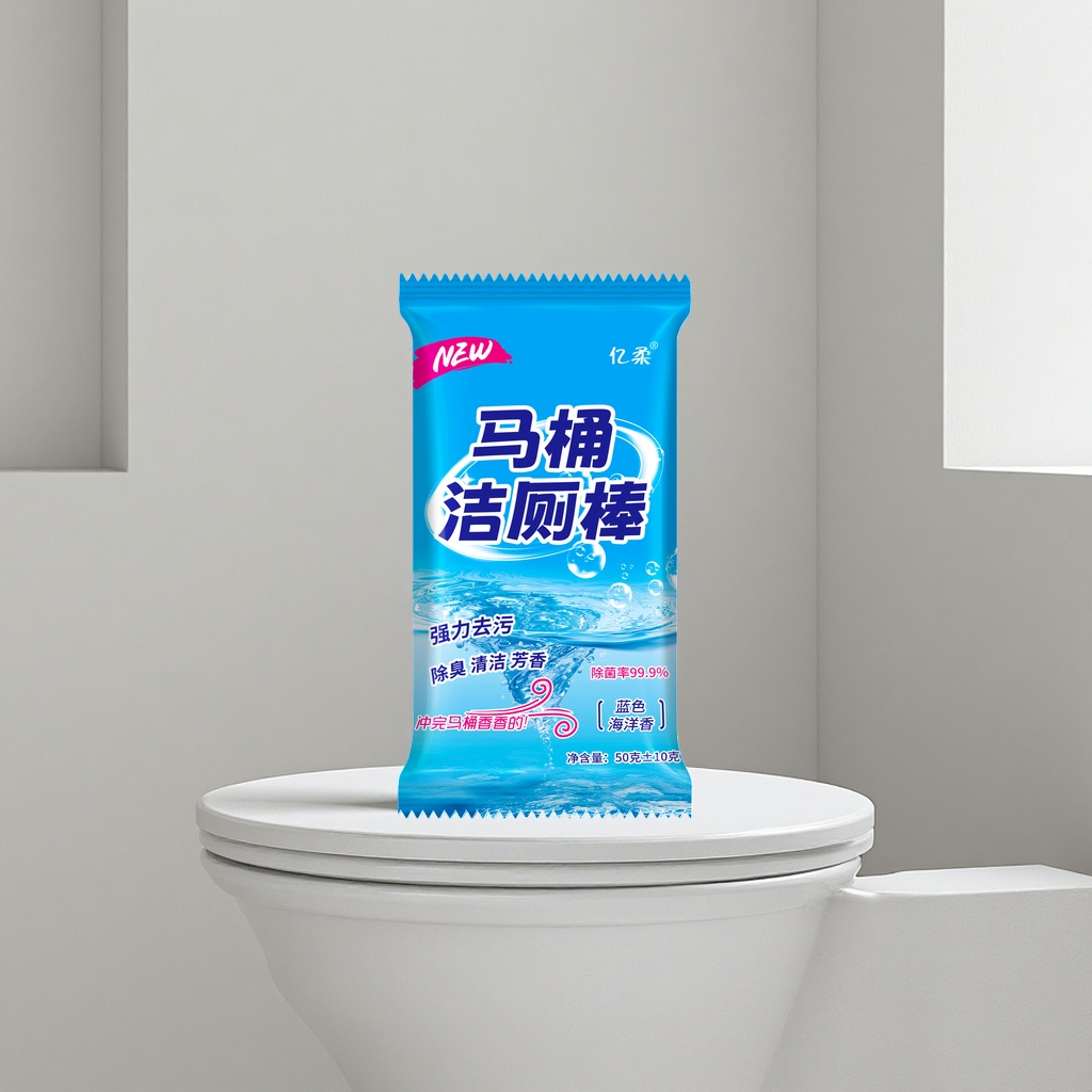 蓝色包装+马桶洁厕棒细节图