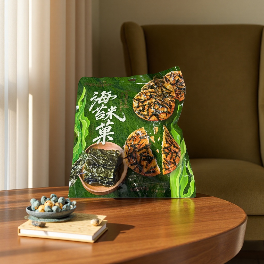 Seaweed rice 菓 snack packaging bags: independent small bags of seaweed crispy rice cereal food Specification image