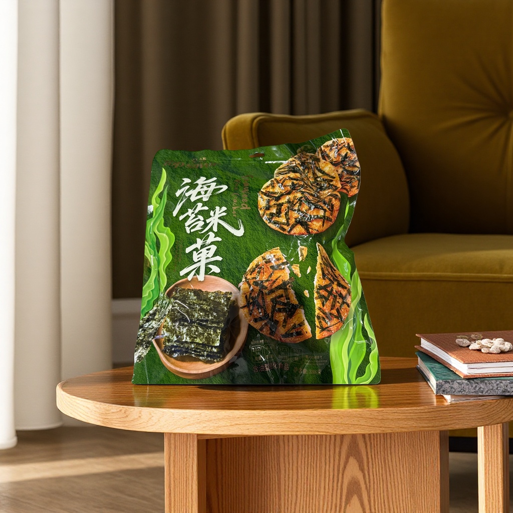 Seaweed rice 菓 snack packaging bags: independent small bags of seaweed crispy rice cereal food
