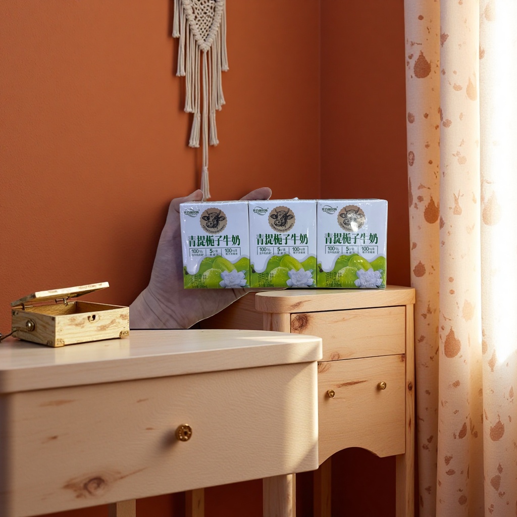 300ml Green Seedless Gardenia Milk Flavored Drink comes with an exquisite packaging box Specification image