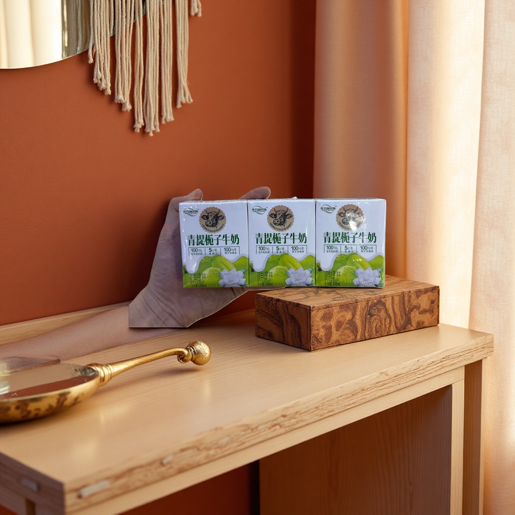 300ml Green Seedless Gardenia Milk Flavored Drink comes with an exquisite packaging box Application Scenario