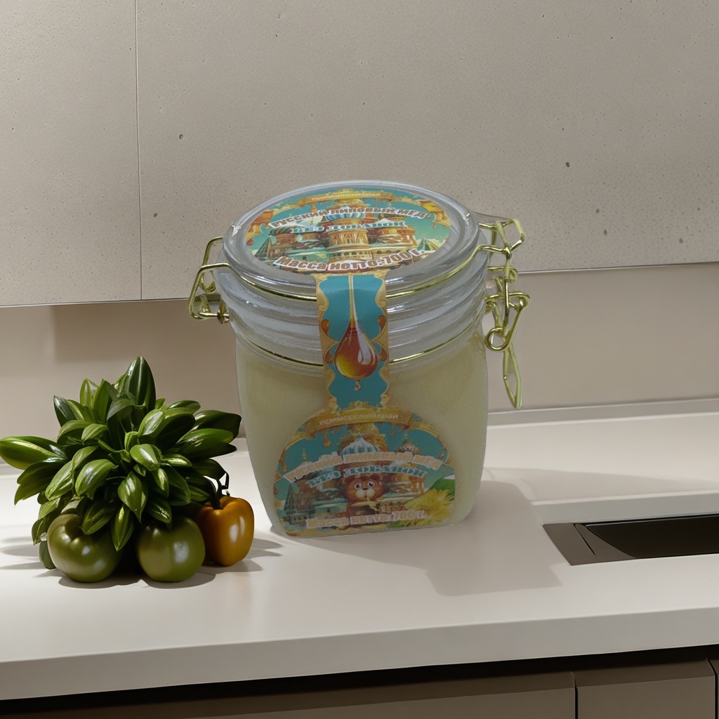 Honey in glass jar 250g, naturally thick, sweet and delicious, family size details Picture
