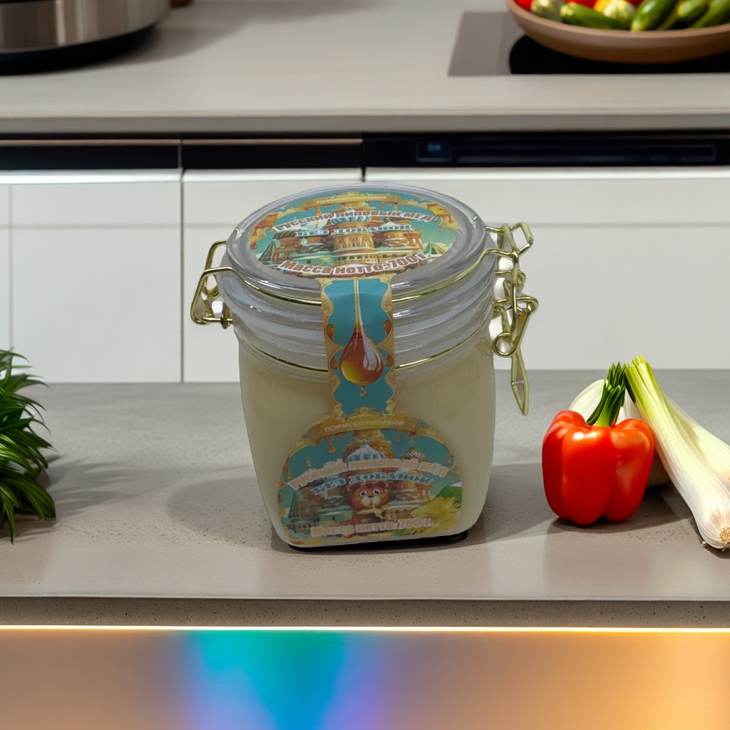 Honey in glass jar 250g, naturally thick, sweet and delicious, family size Specification image