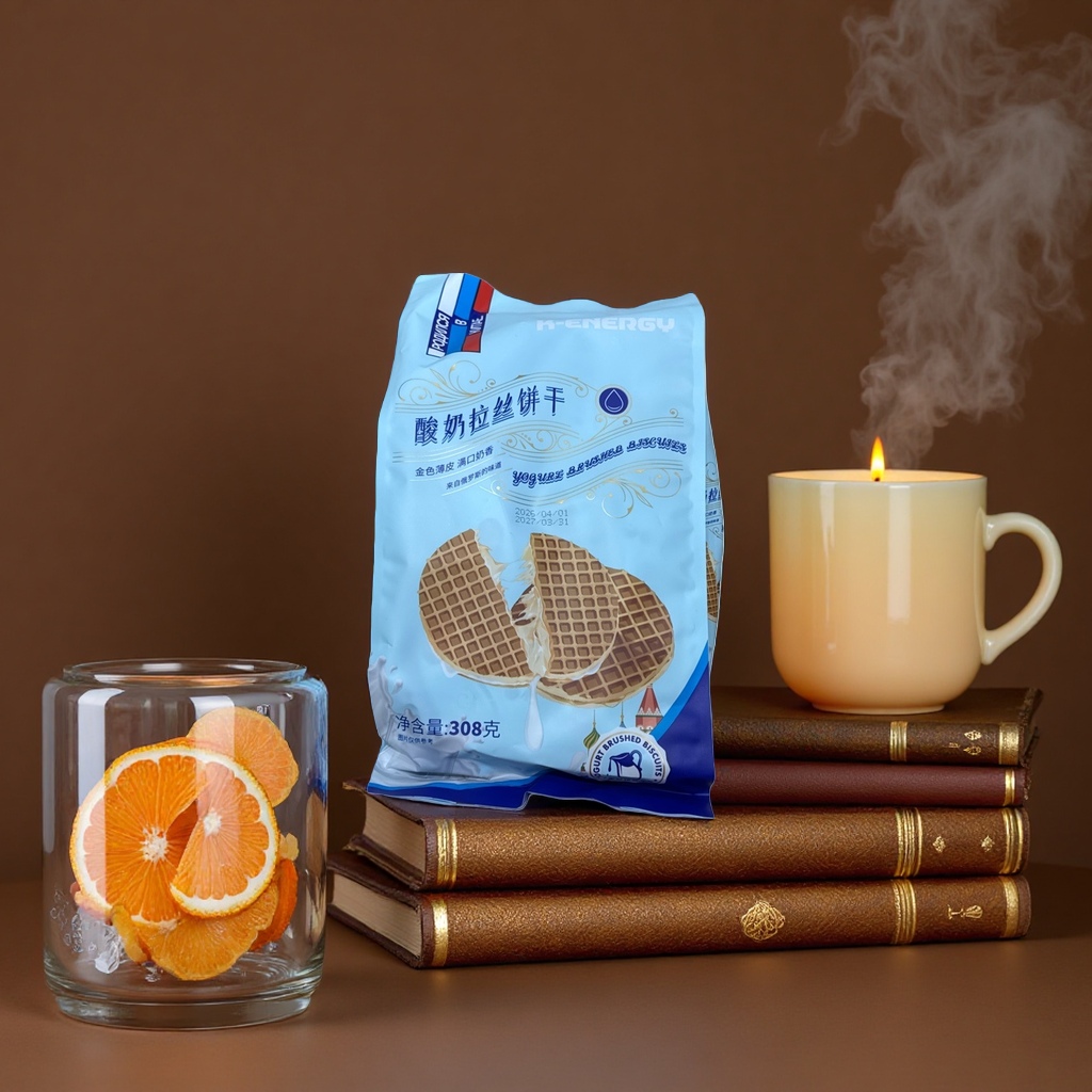 Yogurt stringed cookies, individually packaged in bags, are crispy, milky and can be stringed Application Scenario