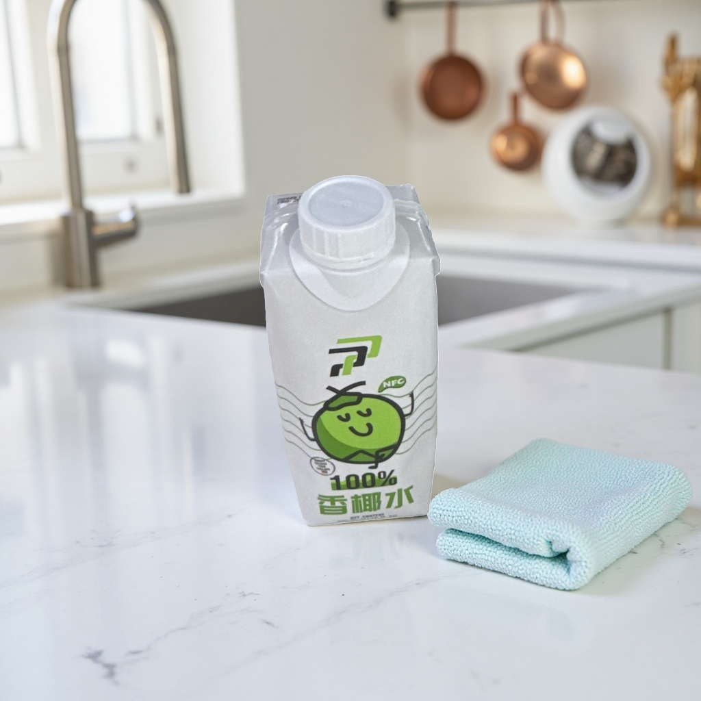 1L coconut water beverage packaging box, a natural, sweet, hydrating and low-calorie drink Application Scenario