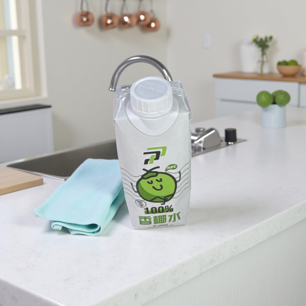 1L coconut water beverage packaging box, a natural, sweet, hydrating and low-calorie drink Specification image