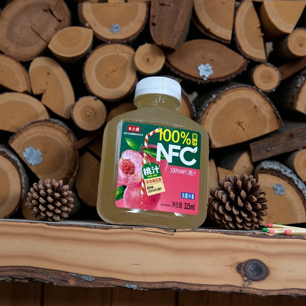 Peach juice drink, 100% pure fruit juice, peach flavor, refreshing and thirst-quenching, supplementing vitamin C details Picture