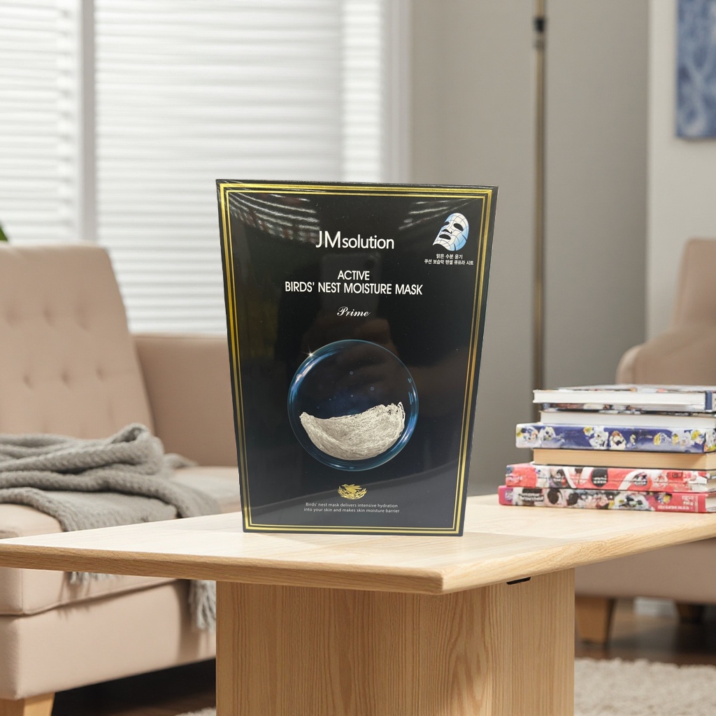 JM solution ACTIVE BIRDS NEST MOISTURE MASK Prime 面膜包装盒细节图
