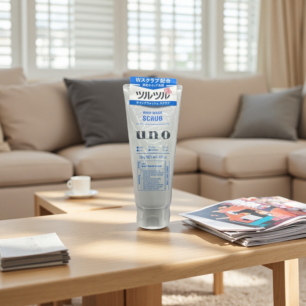 UNO Whip Wash Scrub面部清洁产品 洗面奶 泡沫去角质洁面