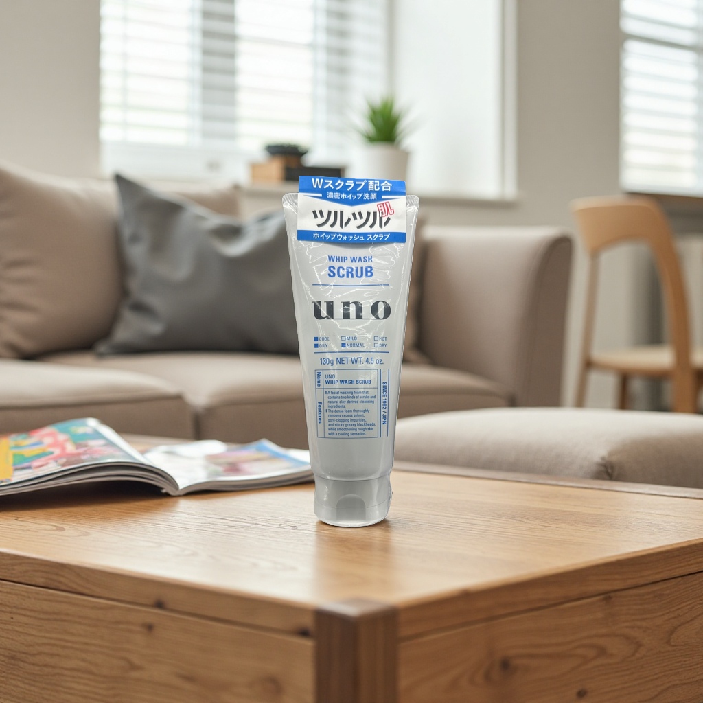 面部清洁产品+UNO Whip Wash Scrub洗面奶产品图