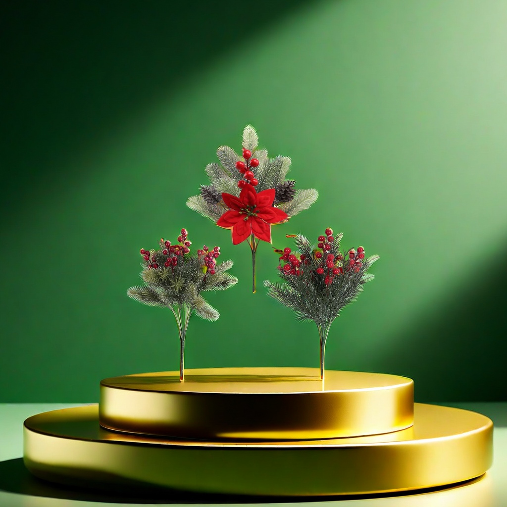 Christmas decorations, artificial bouquets, simulated flower art ornaments, and festive home decoration Specification image
