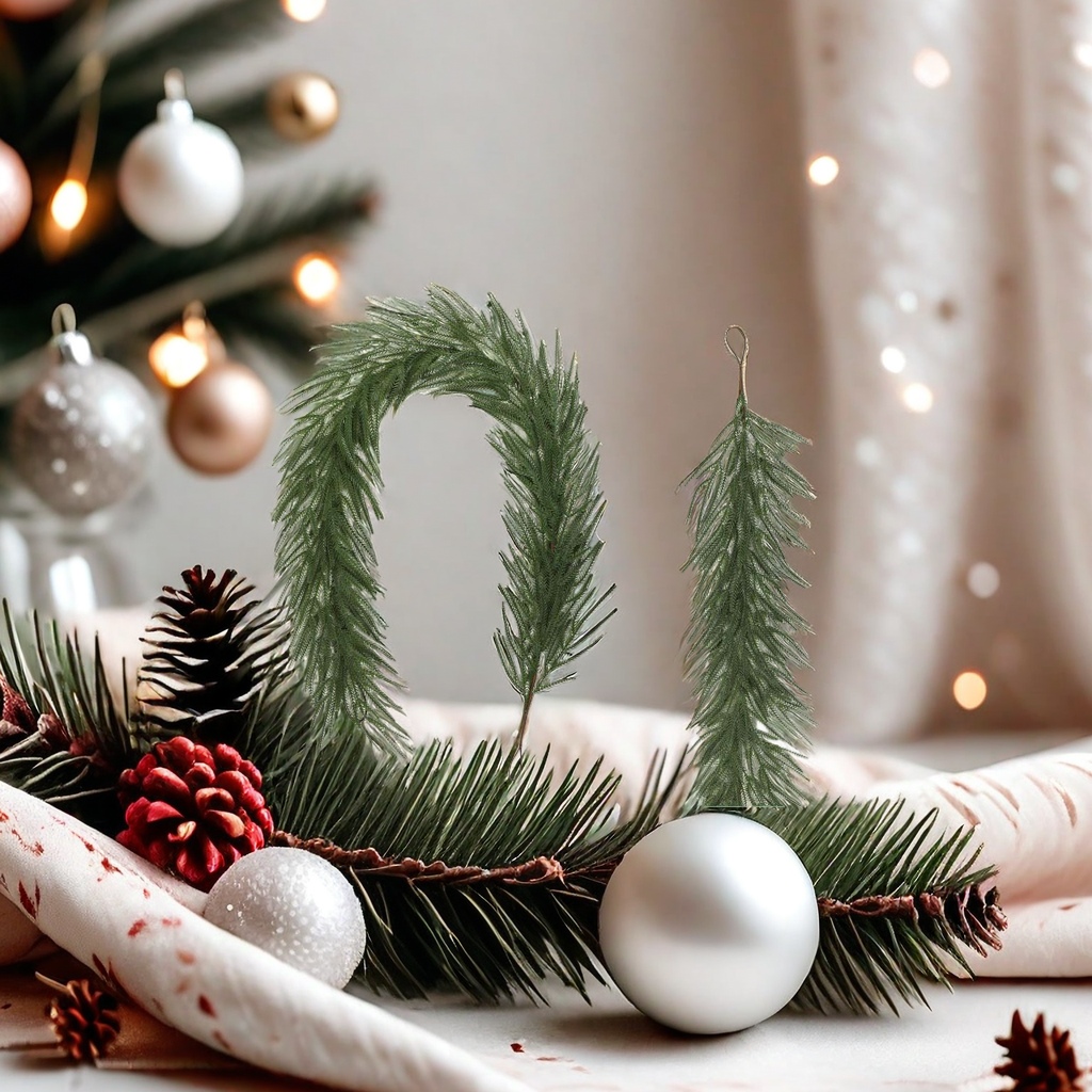 Green pine branch decorations, artificial pine branch hanging ornaments, living room and bedroom wall hanging green plants simulation Application Scenario
