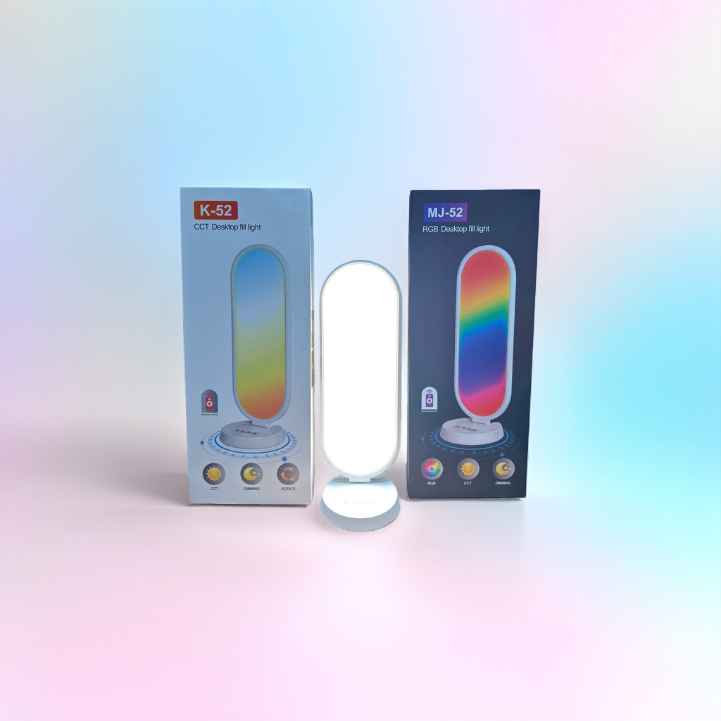 K-52 CCT MJ-52 RGB 桌面补光灯 可调色温RGB双模便携摄影灯