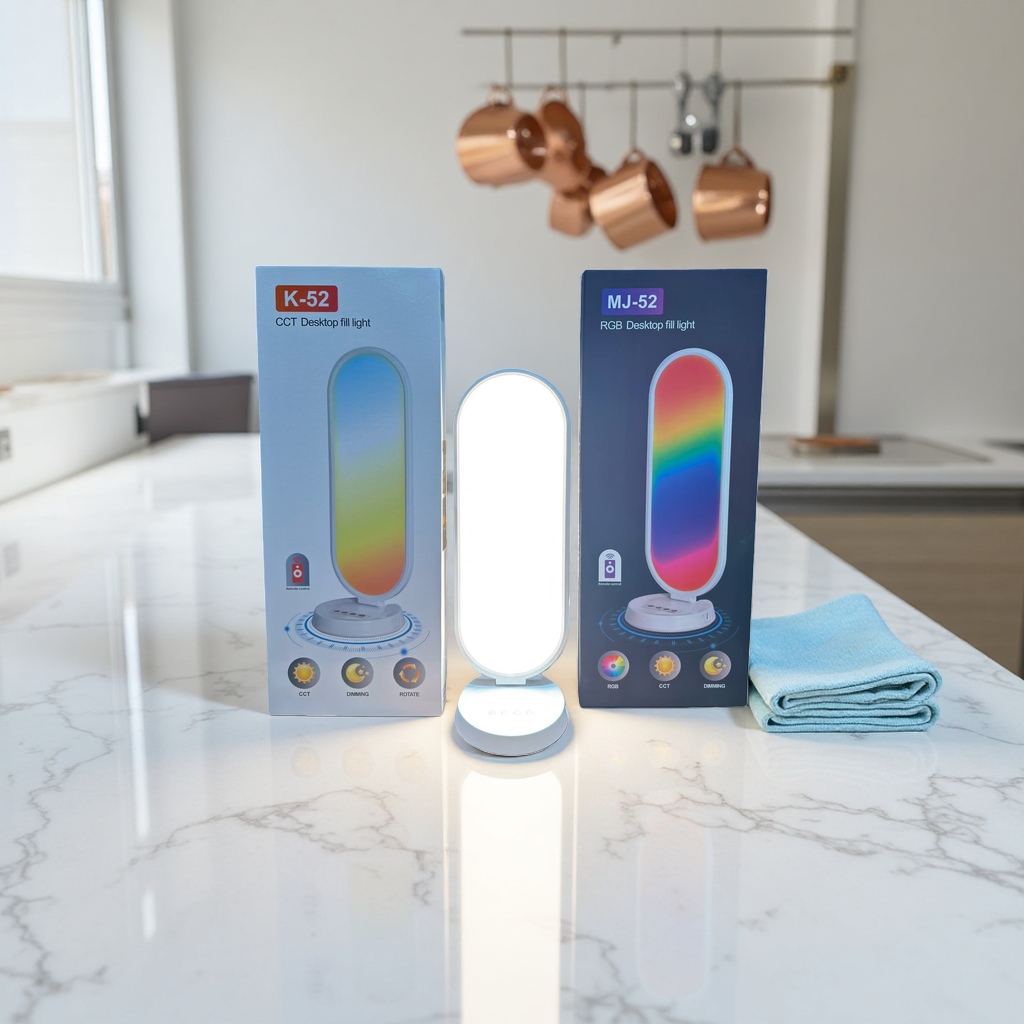 K-52 CCT MJ-52 RGB Desktop Fill Light Adjustable color temperature RGB dual-mode portable photography light Application Scenario