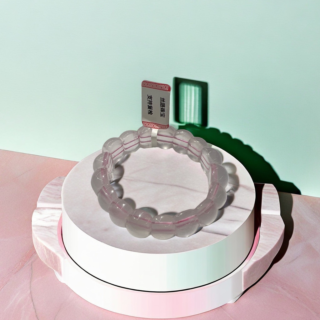 透明珠子手链 女款简约百搭水晶玻璃珠手链