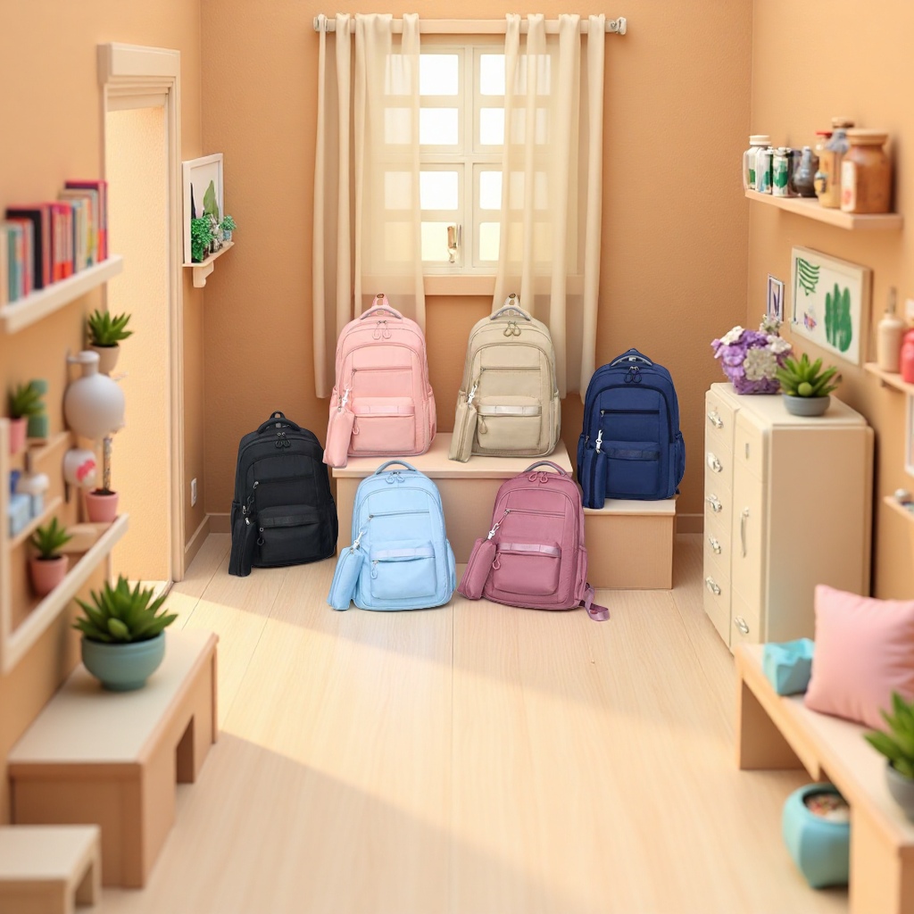 A backpack is a large-capacity, lightweight and wear-resistant travel bag for student commuting