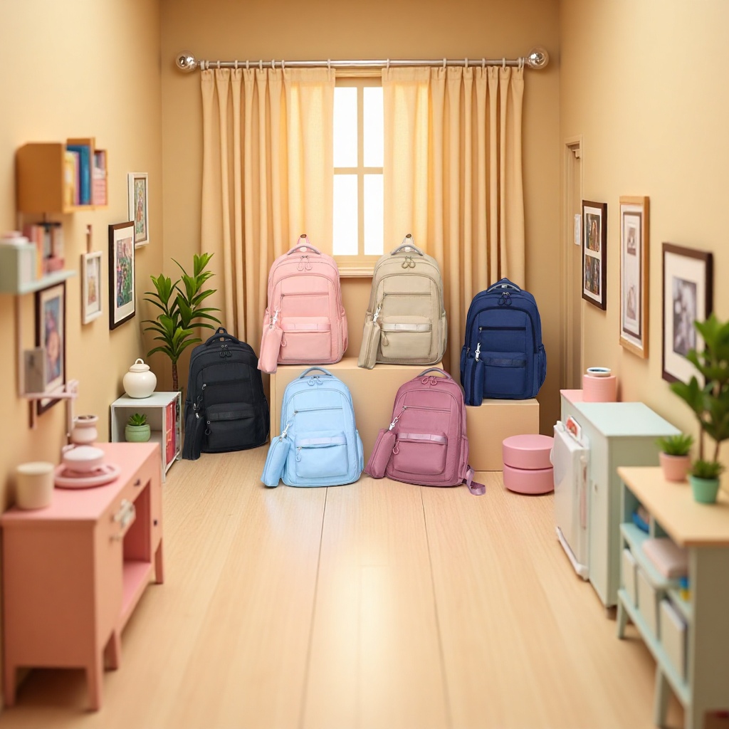 A backpack is a large-capacity, lightweight and wear-resistant travel bag for student commuting details Picture