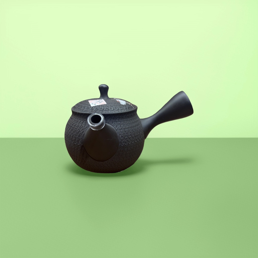 黑色陶瓷茶壶主体细节图