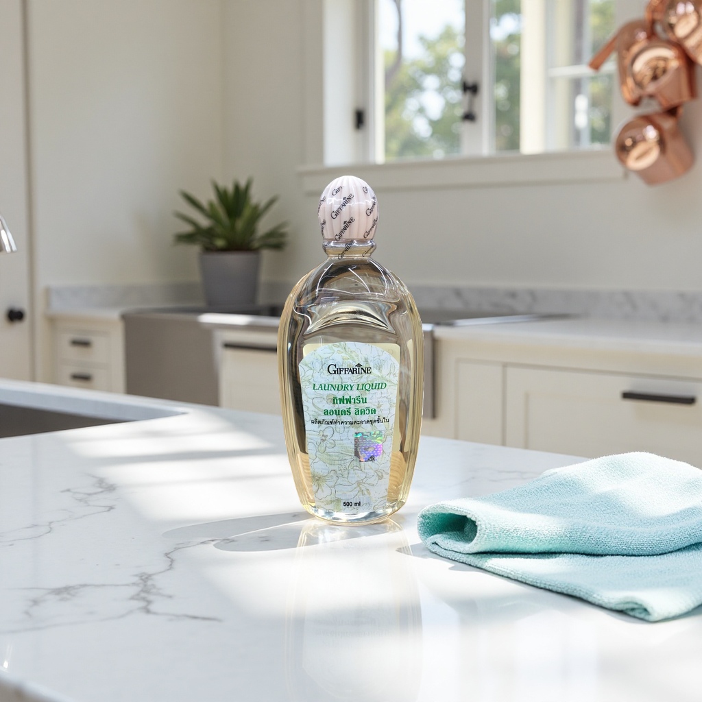 The transparent bottle laundry detergent is gentle, clean clothes smoothly and has strong decontamination power