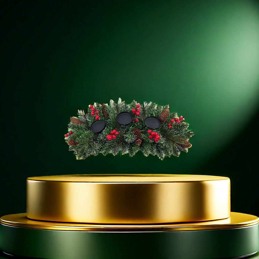Navidad ramas de pino guirnaldas decoraciones colgantes puertas colgantes emulación de pared ambiente de vacaciones verde Specification image