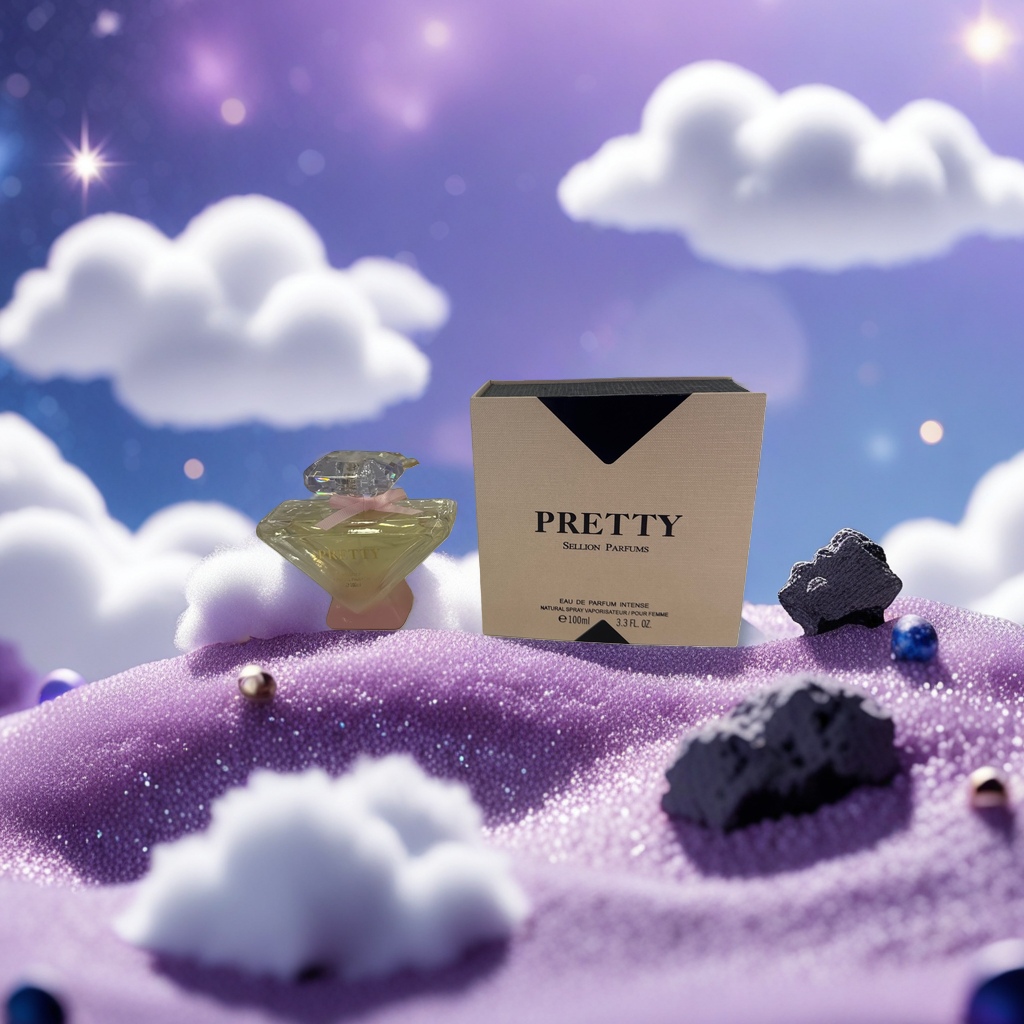 Complete gift box set with perfume bottle and packaging box