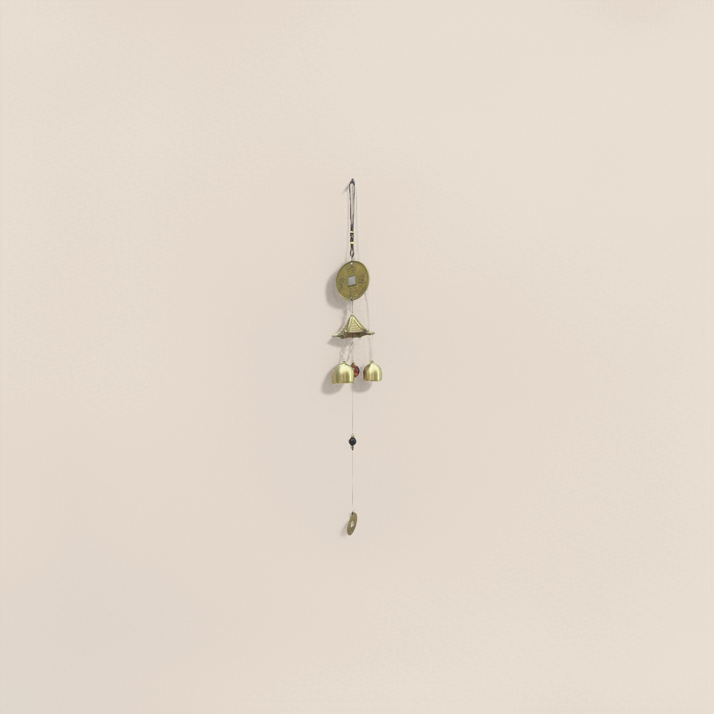 Copper wind chime, a retro decorative hanging wind chime for the courtyard balcony Specification image