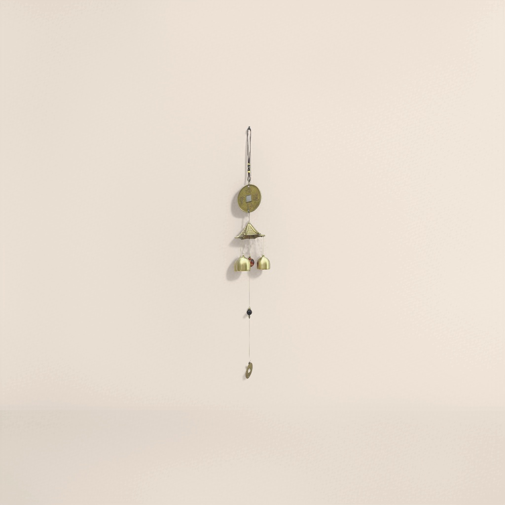 Copper wind chime, a retro decorative hanging wind chime for the courtyard balcony details Picture