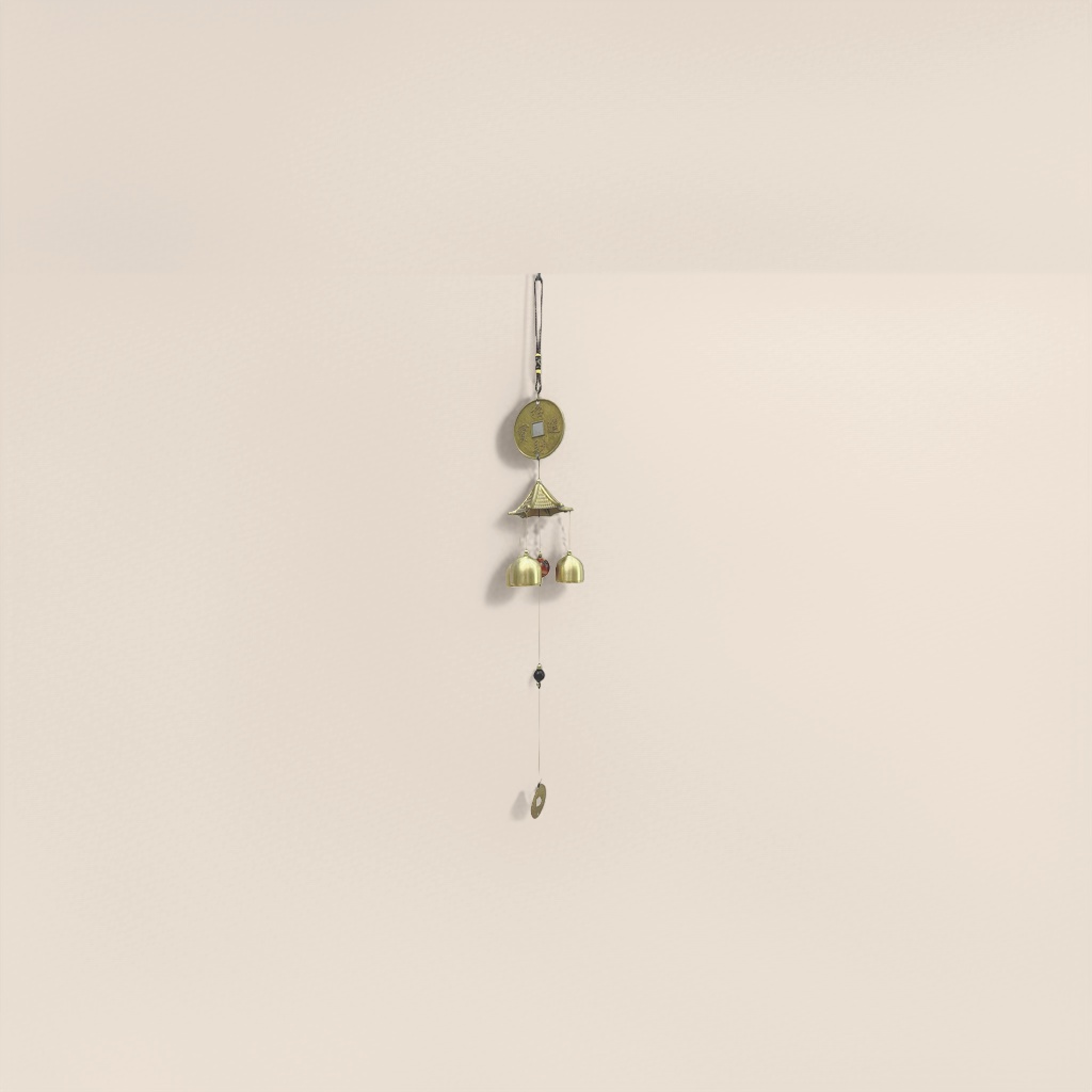 Copper wind chime, a retro decorative hanging wind chime for the courtyard balcony Application Scenario