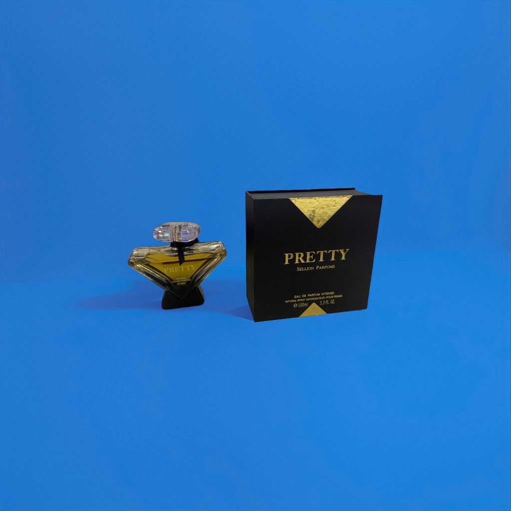 PRETTY Perfume bottle, empty perfume bottle, transparent glass spray bottle, 100ml, replaceable Specification image