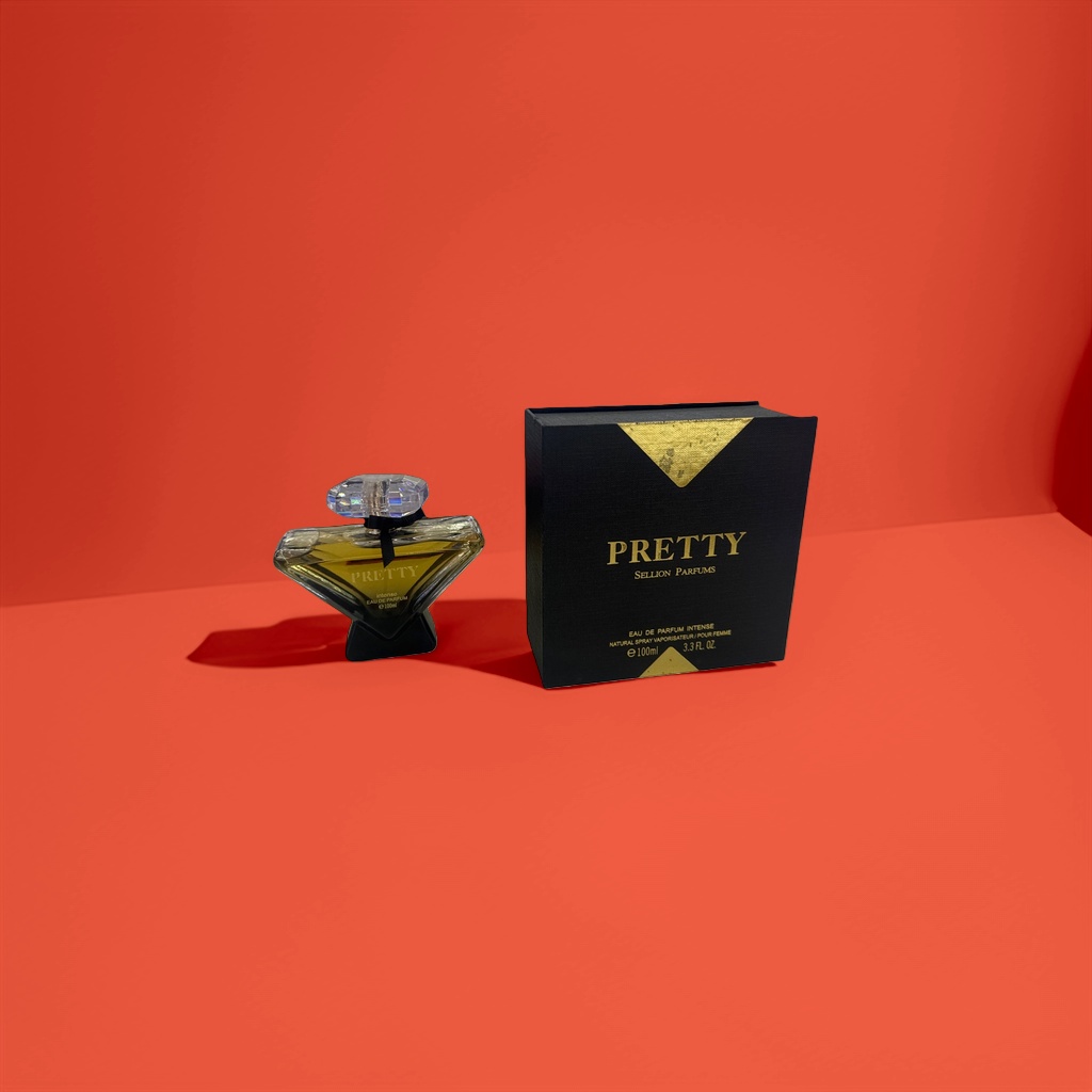 PRETTY Perfume bottle, empty perfume bottle, transparent glass spray bottle, 100ml, replaceable