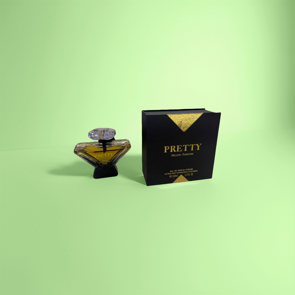 PRETTY Perfume bottle, empty perfume bottle, transparent glass spray bottle, 100ml, replaceable details Picture