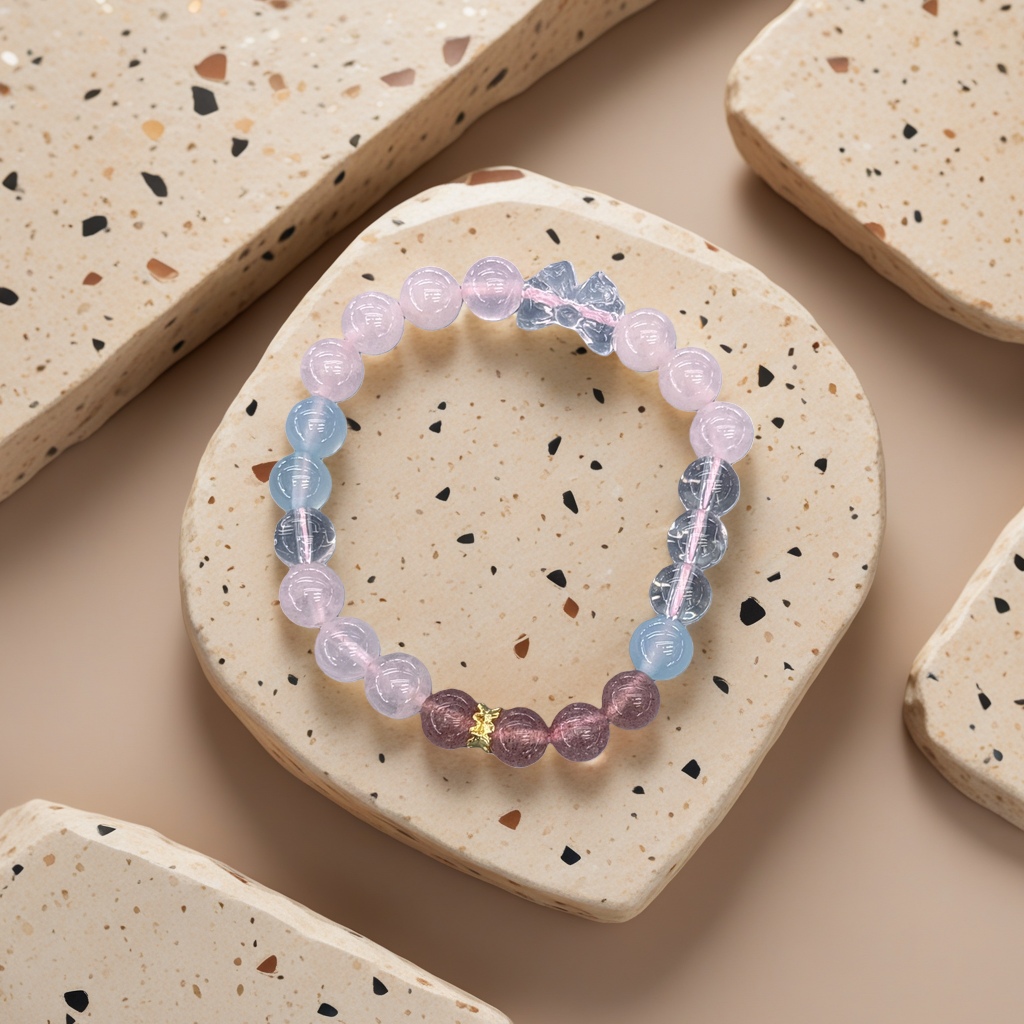 Perlas de cristal rosa string pulsera para mujeres simple moda versátil accesorios Application Scenario