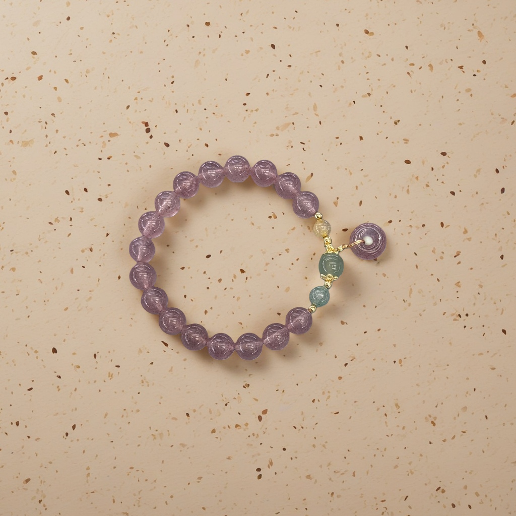Pulsera de cristal rosa para mujeres simple moda versátil accesorio 18cm ajustable Application Scenario
