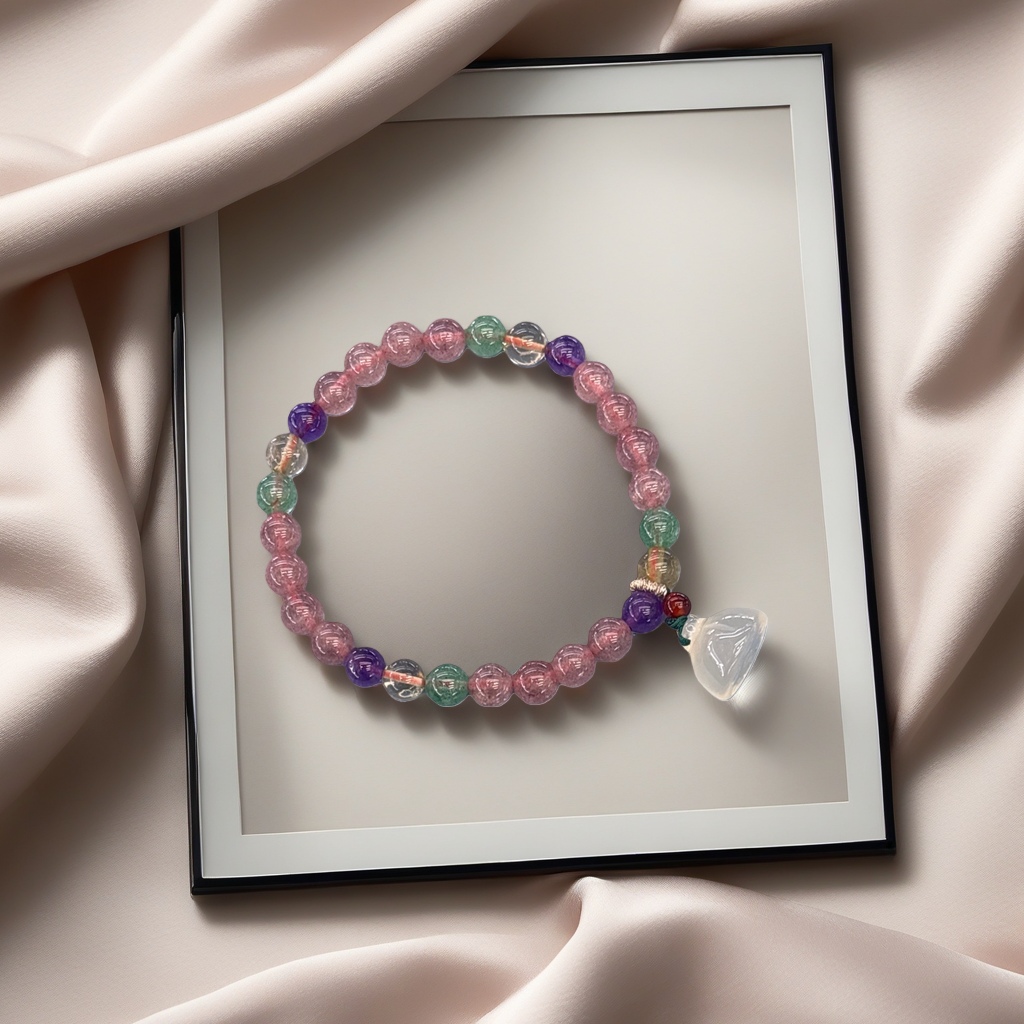 Pulsera de cuentas coloridas pulsera trenzada de cuentas redondas coloridas accesorios de moda para mujer details Picture