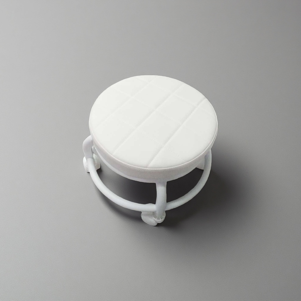 White round soft cushion stool, a comfortable home seat with anti-slip, silent and thickened seat cushion Specification image