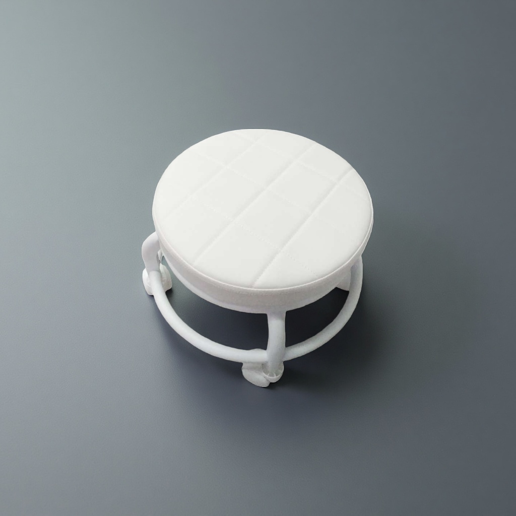 White round soft cushion stool, a comfortable home seat with anti-slip, silent and thickened seat cushion details Picture