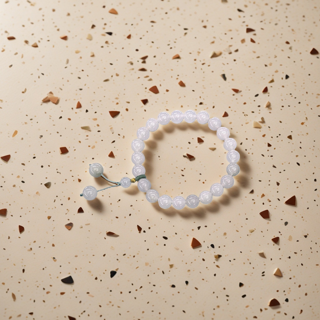 The white bead bracelet is a simple, versatile and fashionable accessory for women details Picture