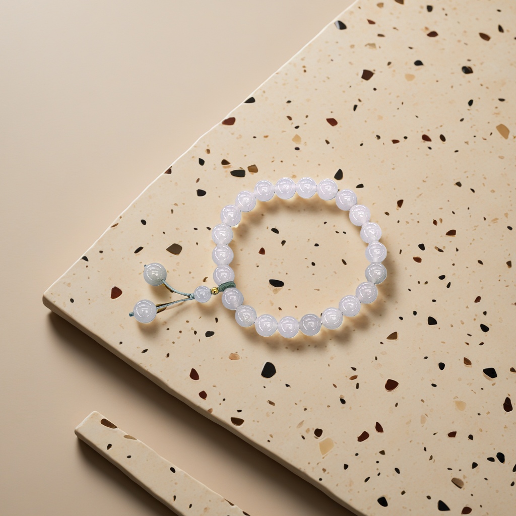 The white bead bracelet is a simple, versatile and fashionable accessory for women Specification image
