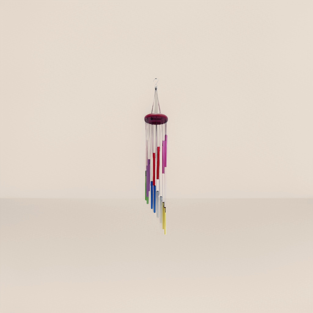 Colorful wind chimes made of copper, retro courtyard decorative pendants, indoor balcony window sill ornaments Application Scenario