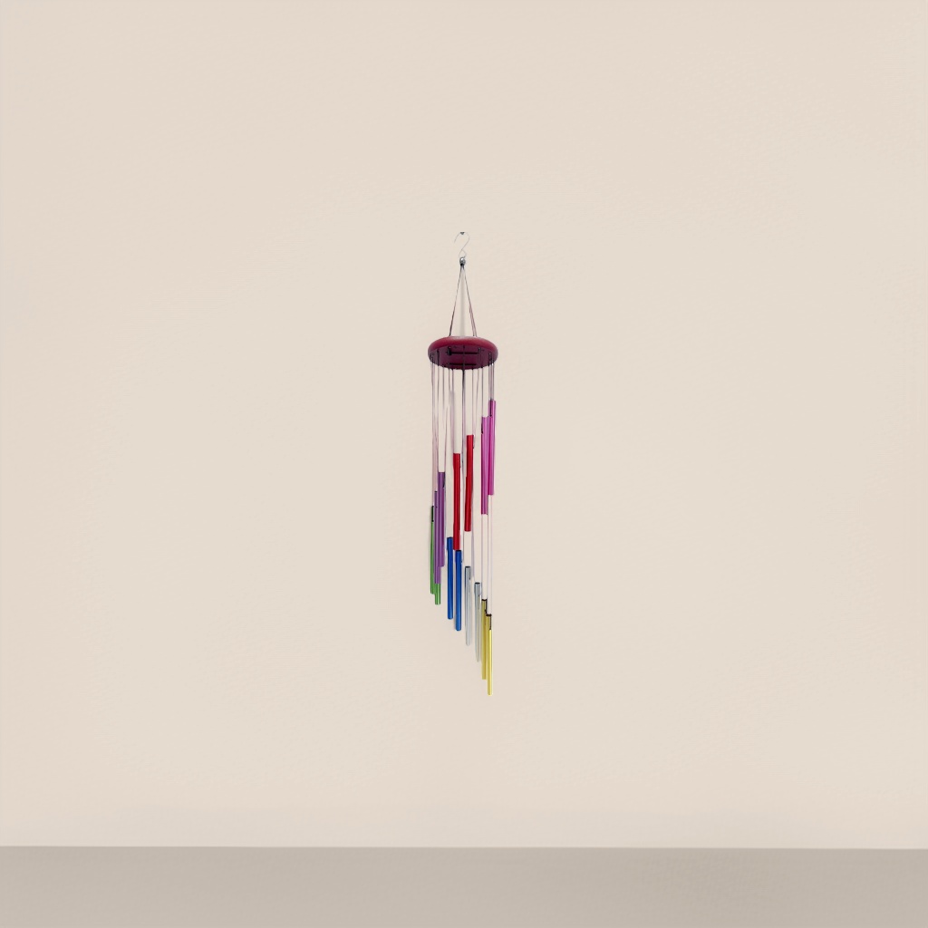 Colorful wind chimes made of copper, retro courtyard decorative pendants, indoor balcony window sill ornaments