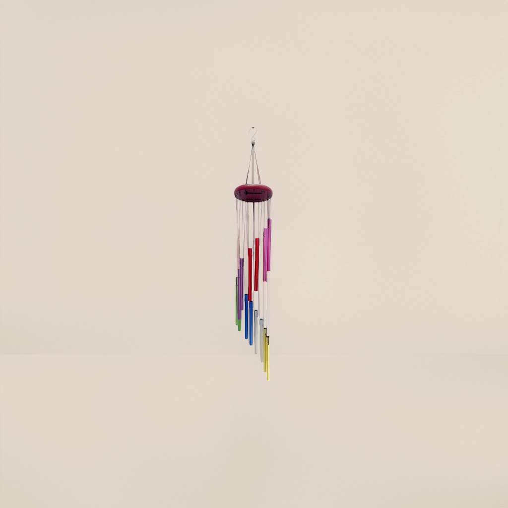 Colorful wind chimes made of copper, retro courtyard decorative pendants, indoor balcony window sill ornaments details Picture