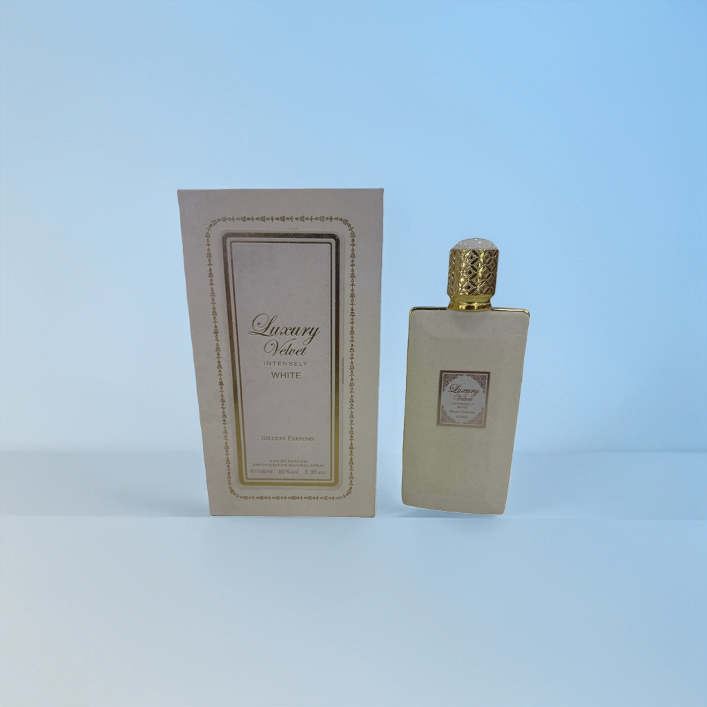 Luxury Velvet Intensely White perfume limited edition perfume bottle and box