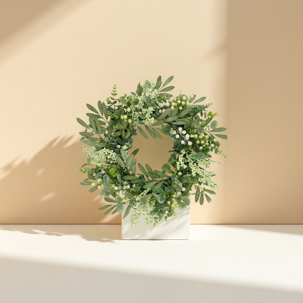 Plantas verdes guirnaldas decorativas tejidas a mano arreglos de boda para el hogar details Picture