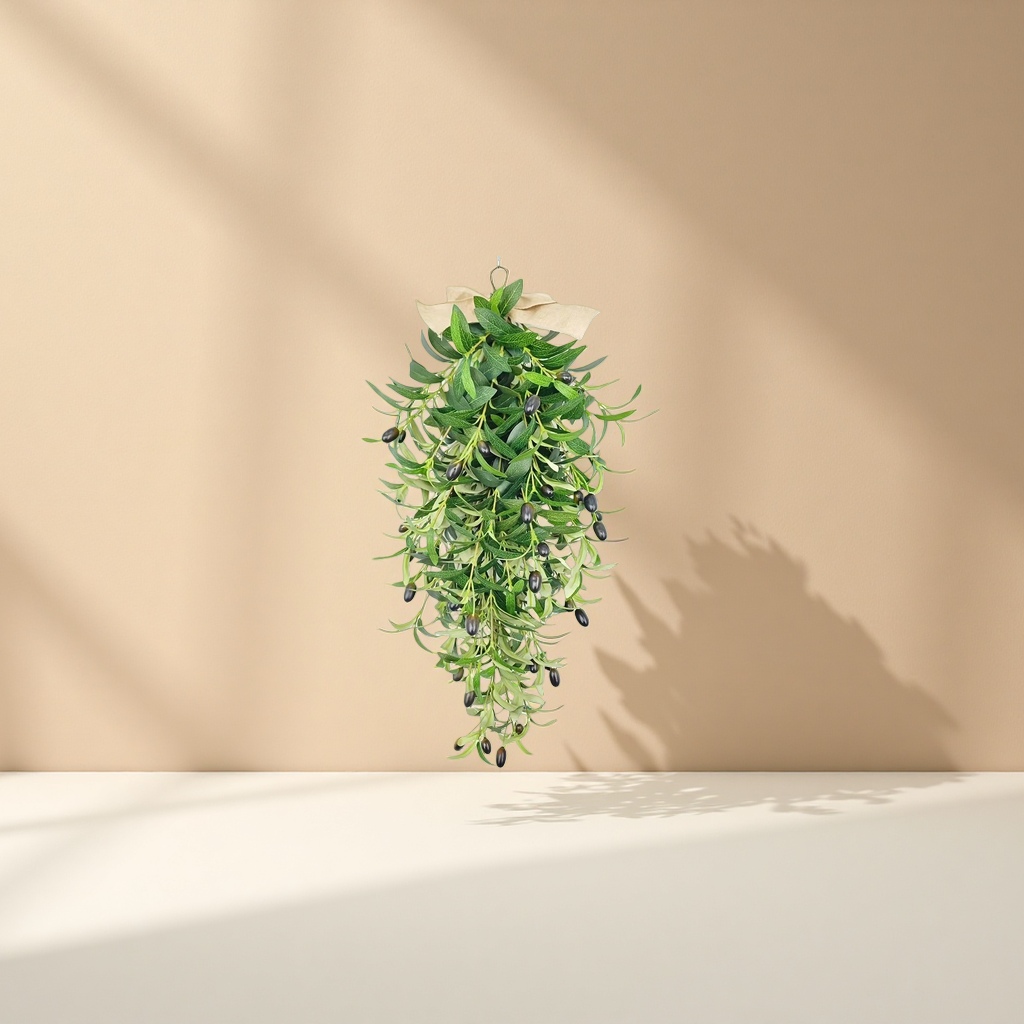 Hanging olive branch decorative hanging, living room, bedroom, balcony, wall decoration, green plant simulation branches Application Scenario