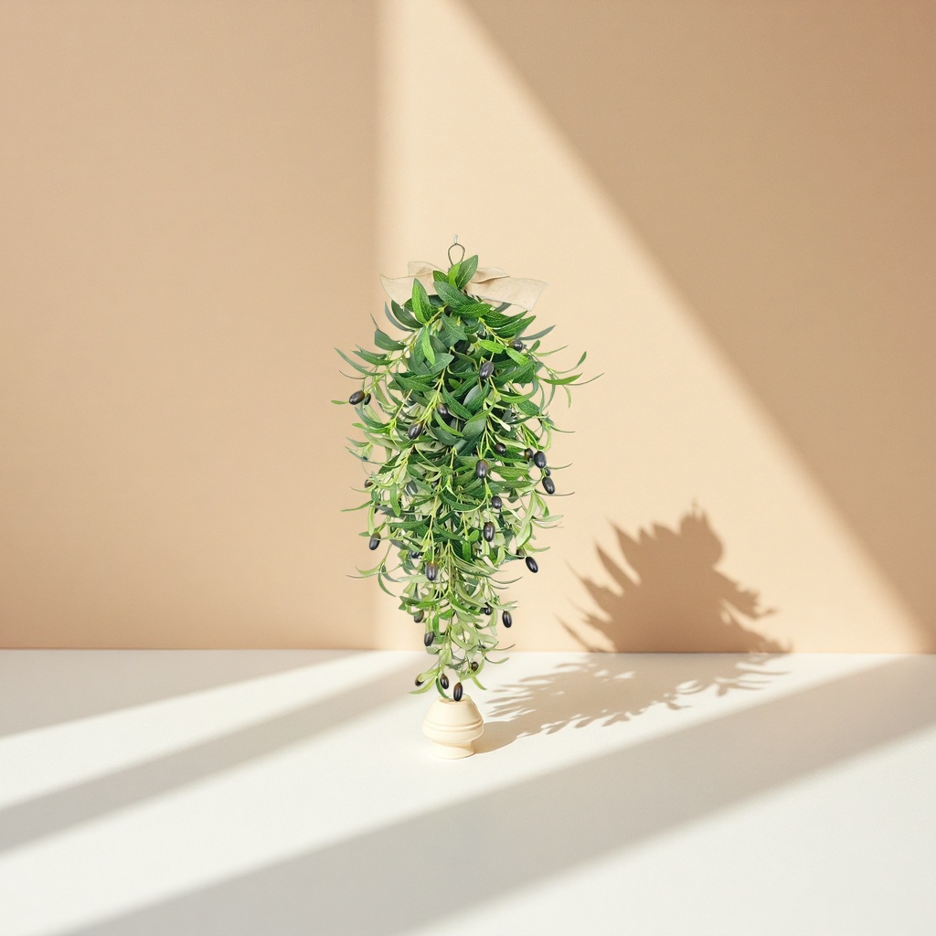 Hanging olive branch decorative hanging, living room, bedroom, balcony, wall decoration, green plant simulation branches