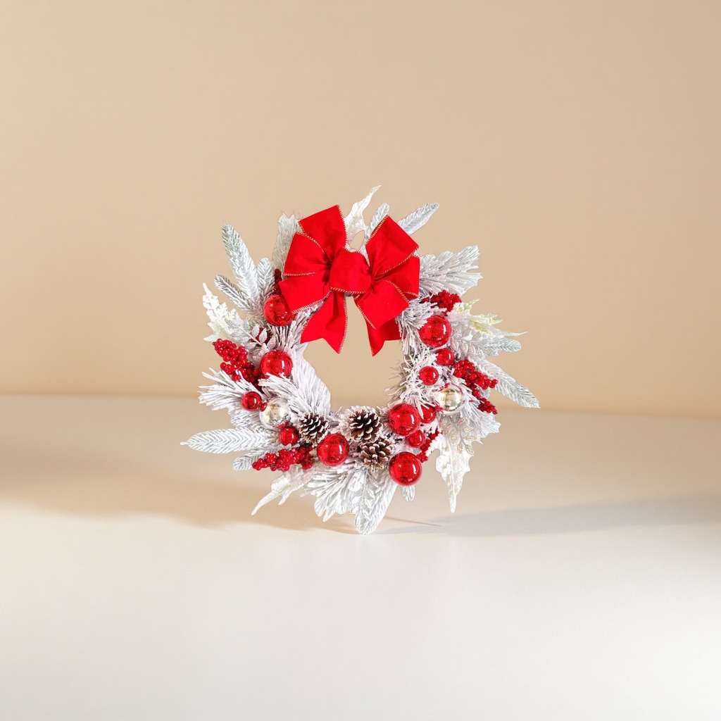 Christmas wreaths made of simulated pine branches and rattan are hung on the door for festive decoration in the living room and bedroom Application Scenario