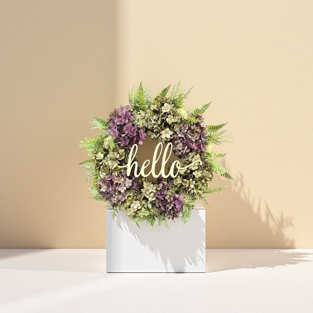 Floral decorative garlands, indoor living room, bedroom wall hangings, artificial dried flowers, hand-woven details Picture
