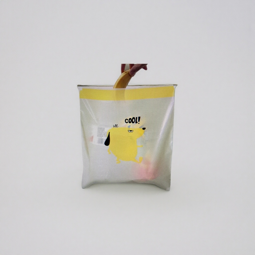 Transparent PE self-adhesive bags, universal sealed preservation bags, food-grade thickened leak-proof storage bags, cartoon car garbage bags details Picture