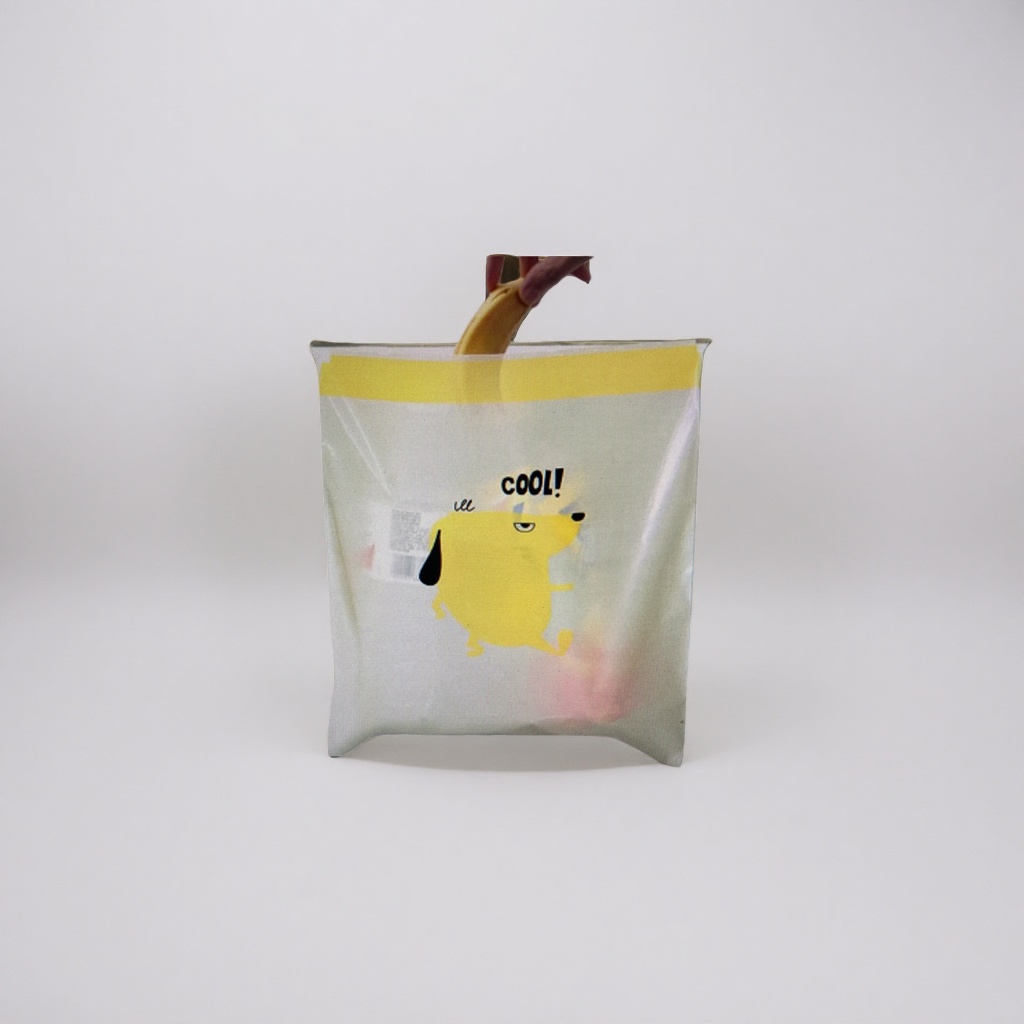 Transparent PE self-adhesive bags, universal sealed preservation bags, food-grade thickened leak-proof storage bags, cartoon car garbage bags Application Scenario